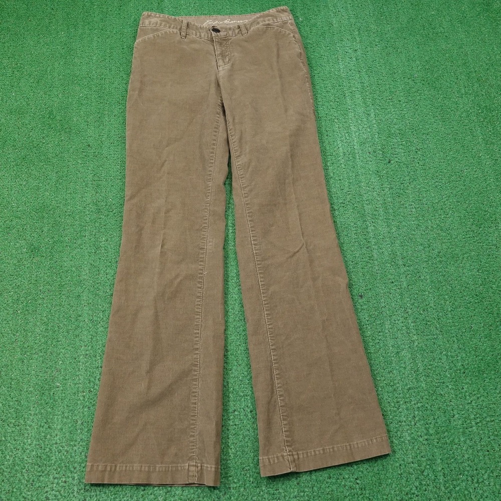 Eddie Bauer‎ Pants Womens 2 Brown Corduroy Slightly Curvy Trouser Stretch 29x31